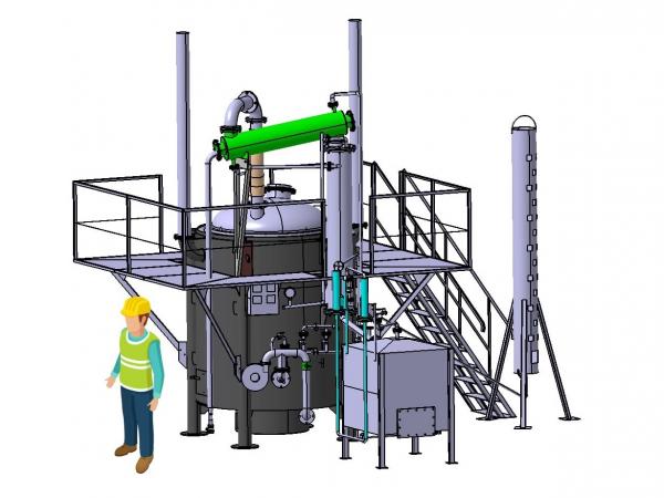 Оборудование утилизации отходов пленки,   пластика,   полиэтилена в жидкое топливо (пиролизное оборудование Т-ПУ1) — фото 4